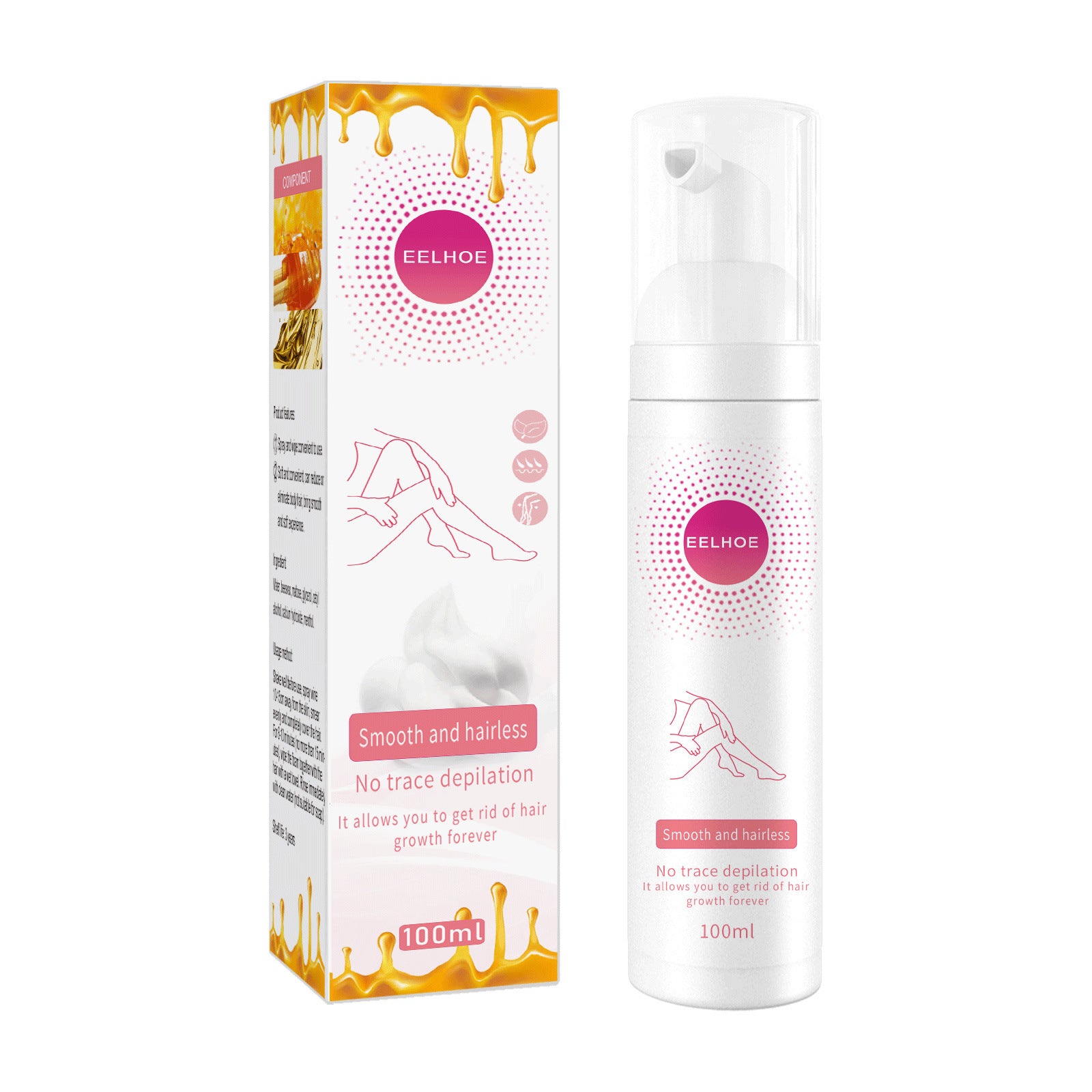 Mu Si Honey Hair Removal Spray Removes All over the Body