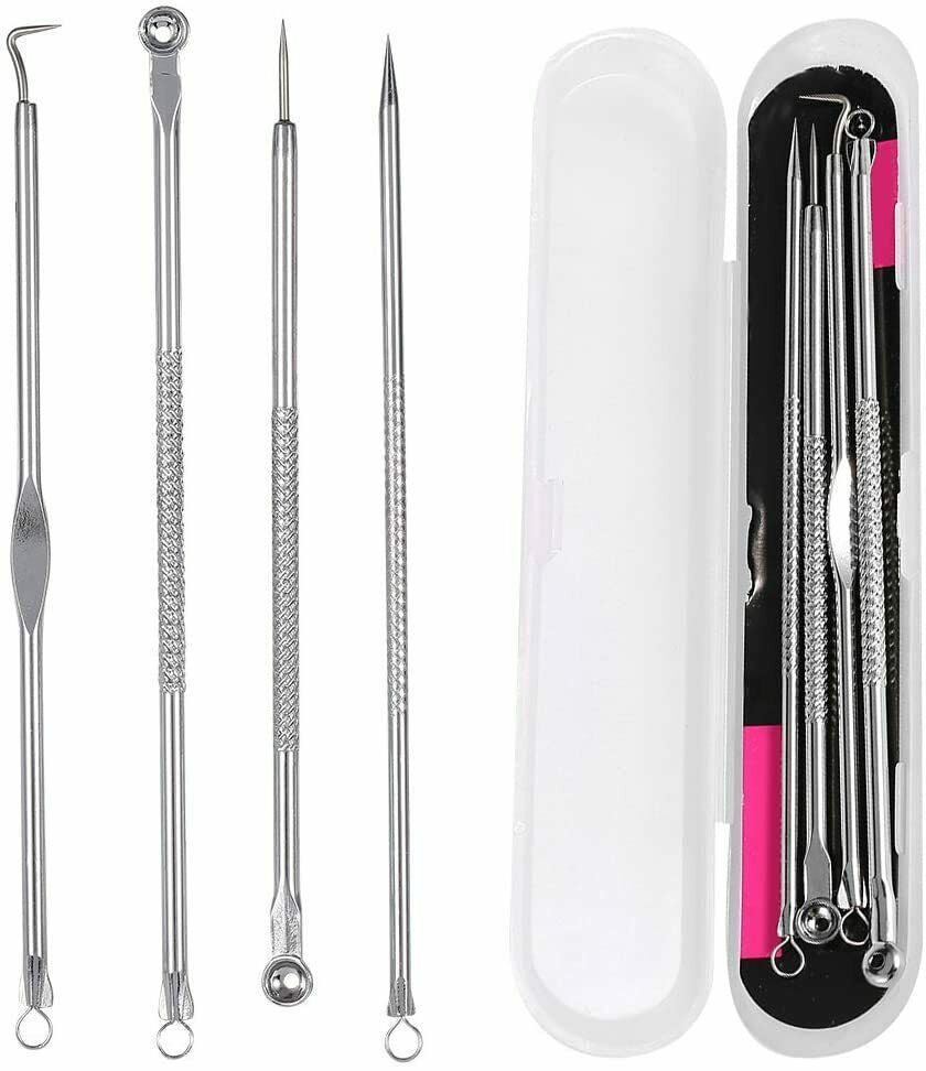 Ear Wax Remover Spoon Earwax Picker and Pimple Blackhead Remover Tools - COMBO KIT