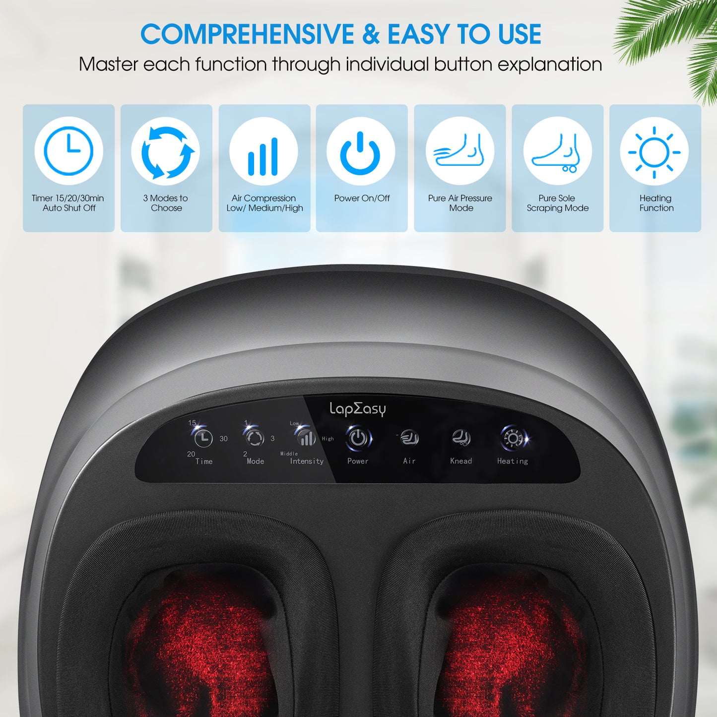 Foot Massager Machine with Heat and Massage Gifts for Men and Women Shiatsu Deep 