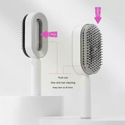 Women Fashion 3D Hair Growth Comb Hairbrush Self-Cleaning Hair Brush Self Cleaning Hair Brush for Women Massage Scalp Promote Blood Circulation anti Hair Loss