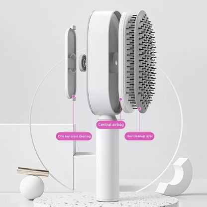 Women Fashion 3D Hair Growth Comb Hairbrush Self-Cleaning Hair Brush Self Cleaning Hair Brush for Women Massage Scalp Promote Blood Circulation anti Hair Loss