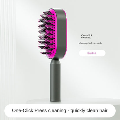 Women Fashion 3D Hair Growth Comb Hairbrush Self-Cleaning Hair Brush Self Cleaning Hair Brush for Women Massage Scalp Promote Blood Circulation anti Hair Loss