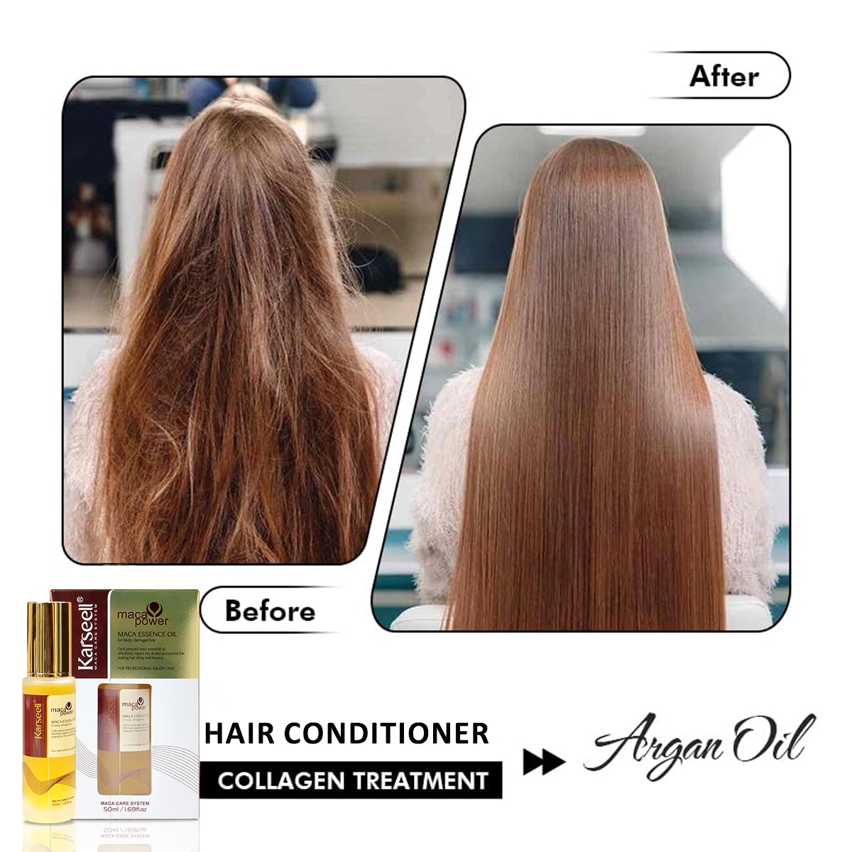 Karseell Argan Oil for Hair Repair Cold Pressed Lightweight Argan Oil Hair Serum 