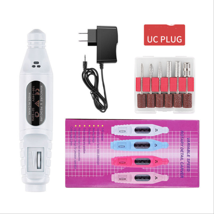 Nail Pen Polisher USB Cable Portable 