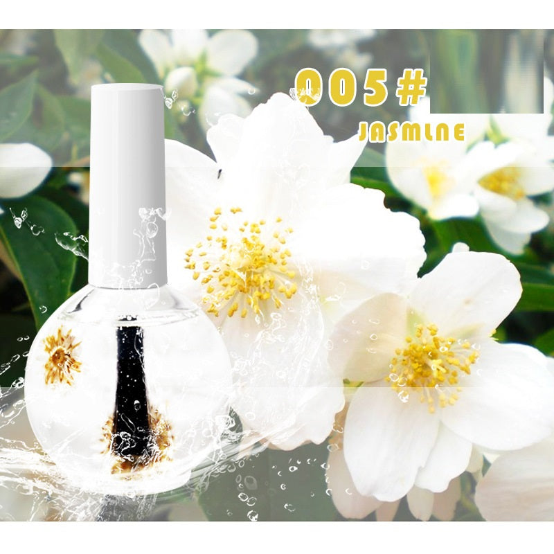 Nail Beauty Dried Flowers Nutrition Nail Treatment Oil Anti-Agnail Nail Edge Moisturizing Nail Base Coat Natural Dried Flower Nutrient Solution