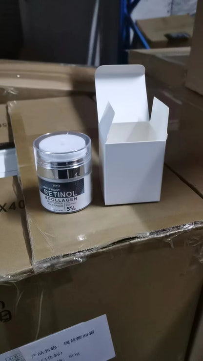 Advanced Retinol Collagen Cream for Face with 5 Hyaluronic Acid Anti-Aging Cream anti Wrinkle Reduce Fine Lines Lifting and Firming Cream 24-Hour Facial Care Suitable for All Skin Types