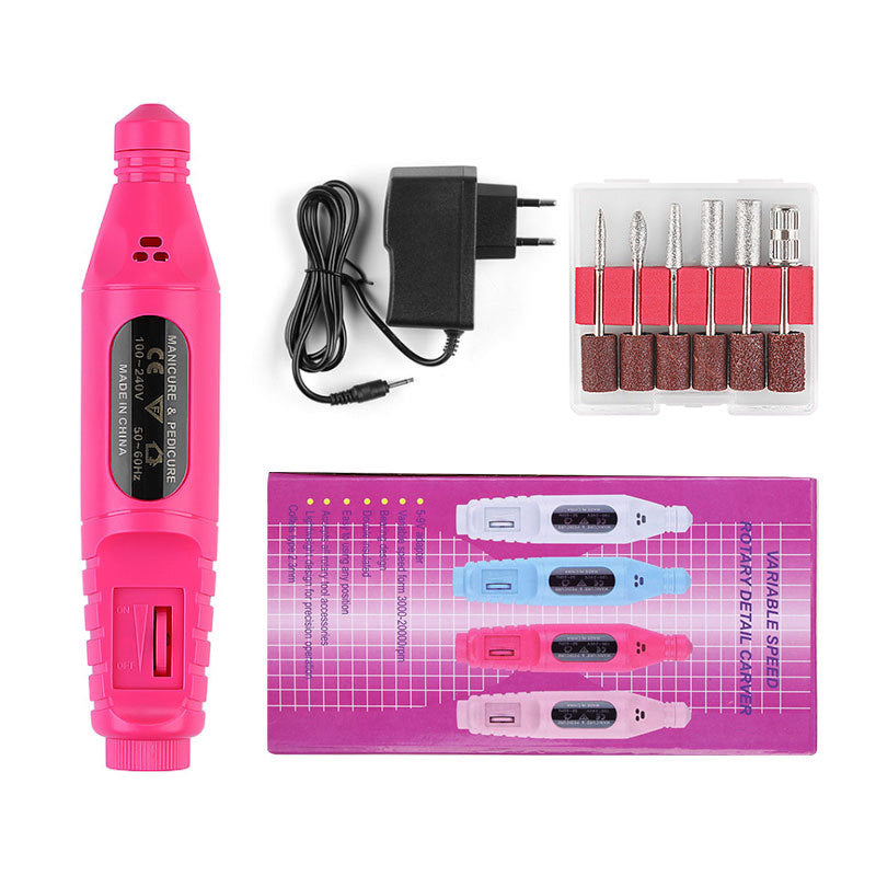 Nail Pen Polisher USB Cable Portable 