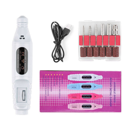 Nail Pen Polisher USB Cable Portable 