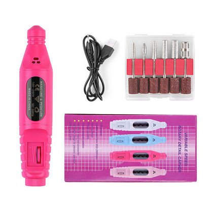 Nail Pen Polisher USB Cable Portable 