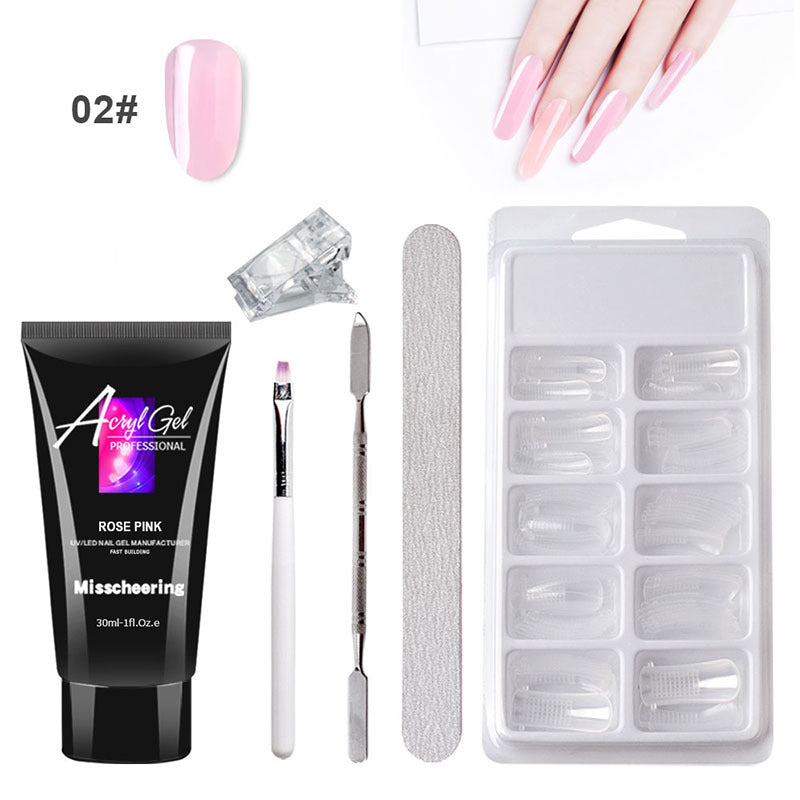 Painless Extension Gel Nail Art without Paper Holder Quick Model Painless Crysta