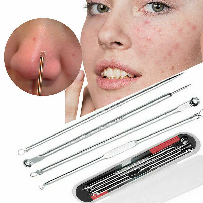 Ear Wax Remover Spoon Earwax Picker and Pimple Blackhead Remover Tools - COMBO KIT