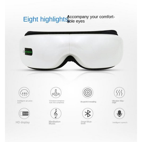 Eye Massager with Heat, Bluetooth Music Rechargeable Eye Heat Massager, Relax