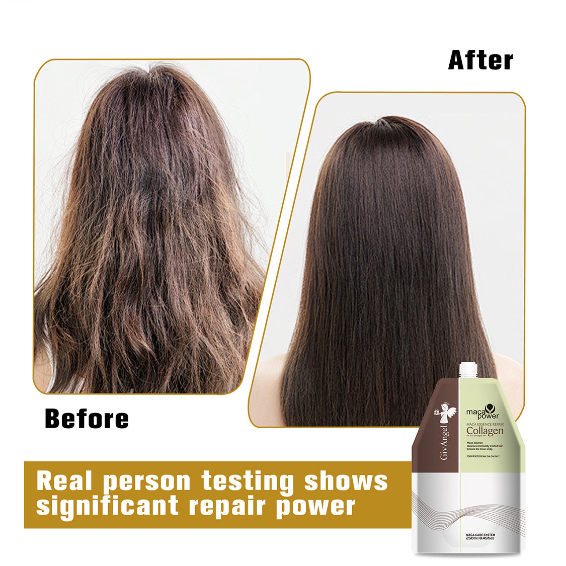 Nourishing Collagen Hair Mask, Deep Nourishing Magical Hair Mask, Fortifying Hair Repair Conditioner, Hair Mask for Dry Damaged Hair All Hair Types, 500Ml, 1 Count