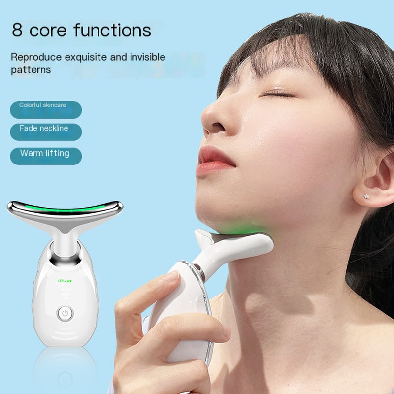 ASEXETIC Neck Face Beauty Device, Skin Care Facial Massager, 3 in 1 Portable Face Massager for Skin Care, Face Sculpting Tool, Vibration, Thermal, Microcurrent