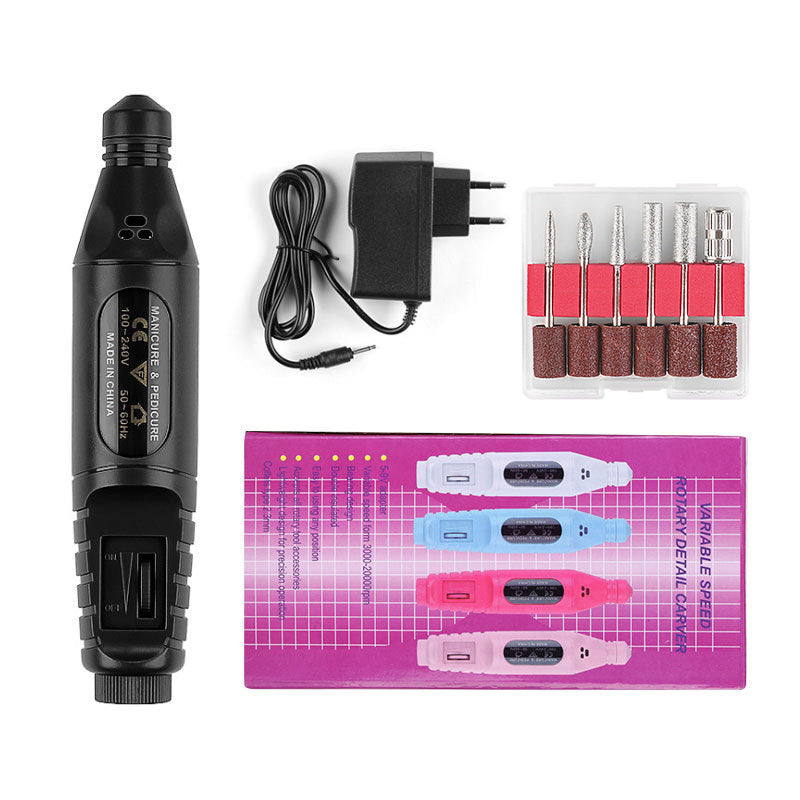 Nail Pen Polisher USB Cable Portable 