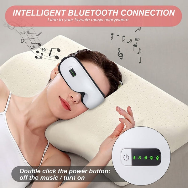 Eye Massager with Heat, Bluetooth Music Rechargeable Eye Heat Massager, Relax