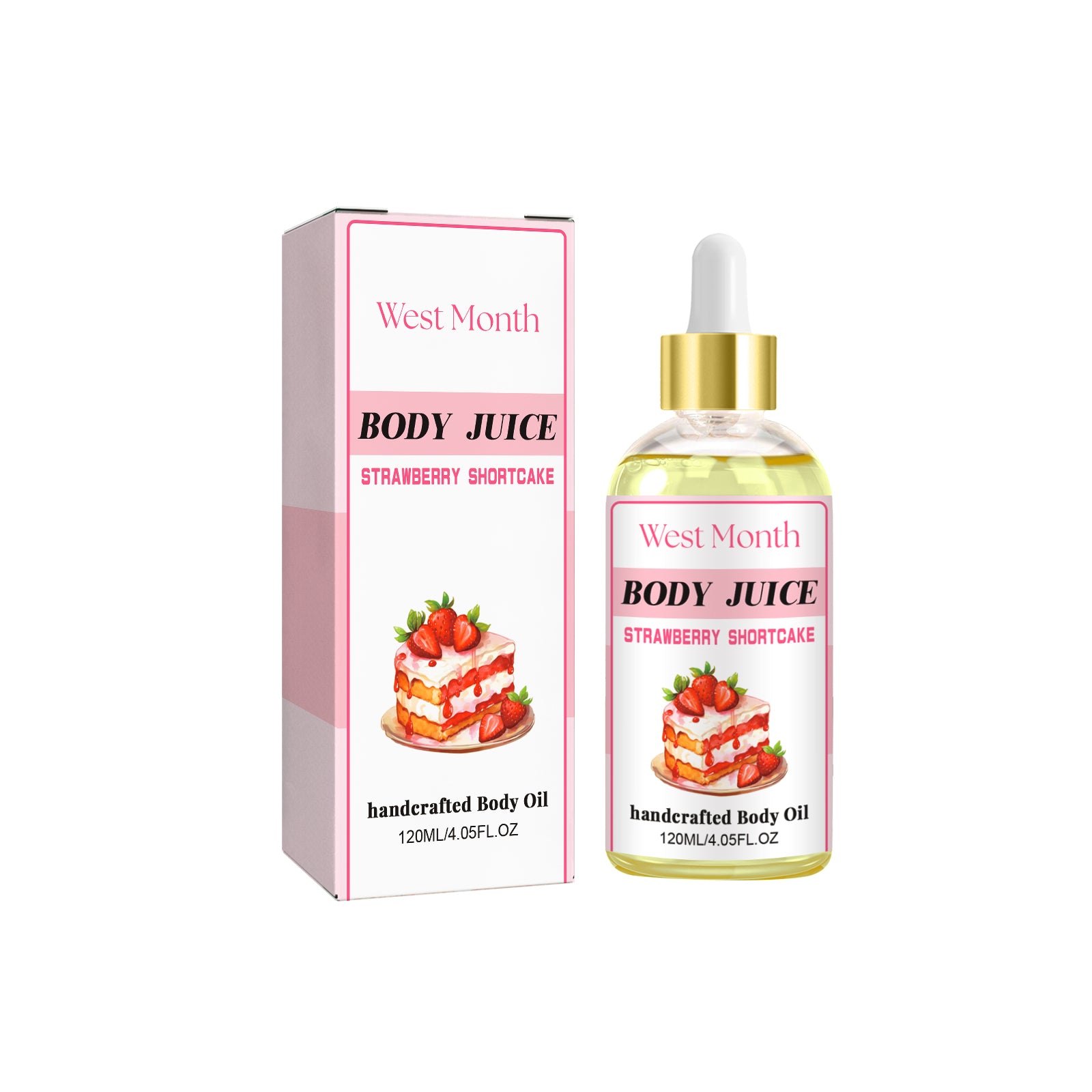 Strawberry Body Oil,120Ml All Natural Organic Strawberry Body Essential Oil,Hand Crafted Body Oil for Women