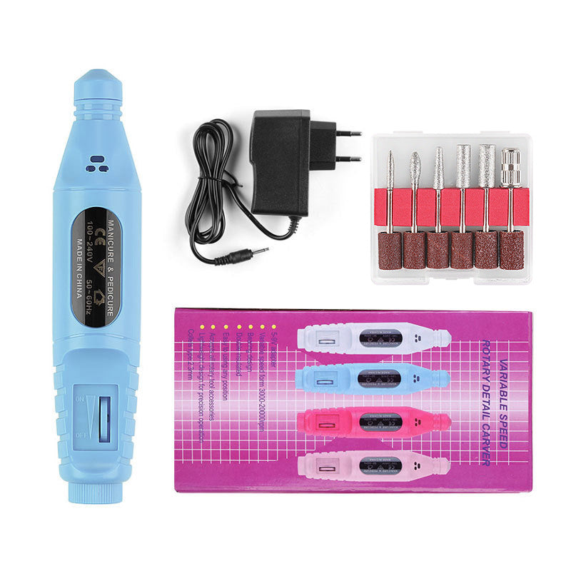 Nail Pen Polisher USB Cable Portable 