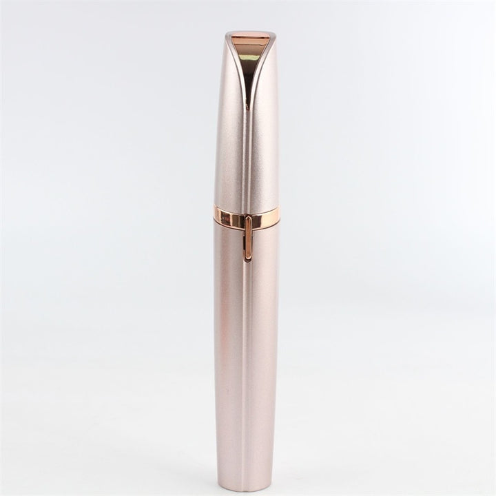 Best mini electric eyebrow trimmer pen in gold, featuring an elegant design for precise eyebrow grooming, perfect for achieving beautifully shaped brows.