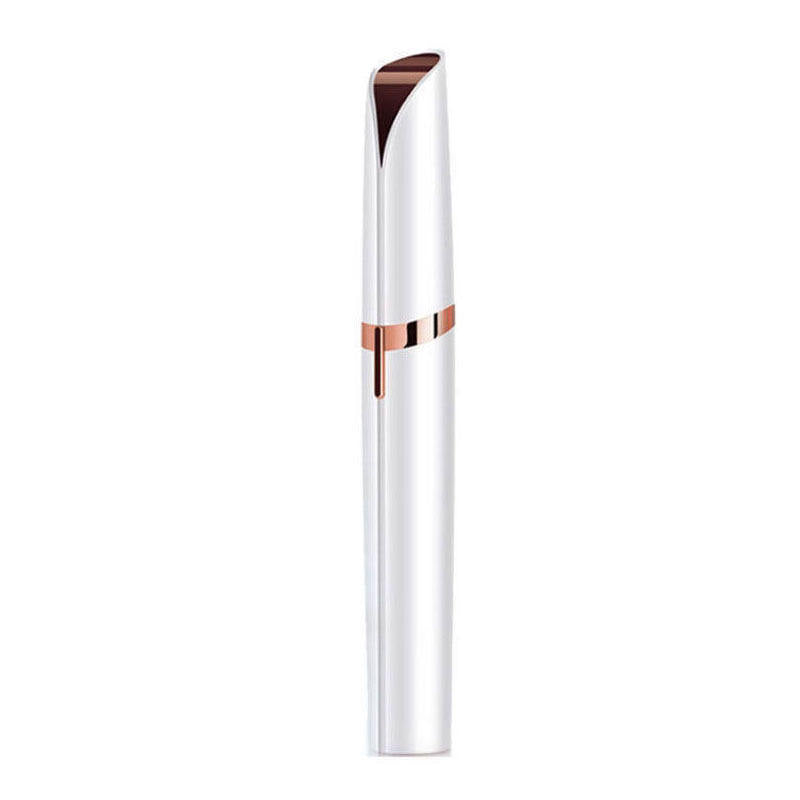 Best mini electric eyebrow trimmer pen in sleek white, designed for precise and painless eyebrow grooming, perfect for achieving flawless brows on the go.